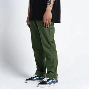 Pride N Joy Co - Chino Pants Green Olive Army Twill - Pride N Joy Co
