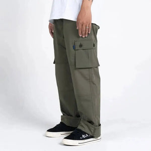 Pride N Joy Co - Olive Cargo Pants Rangers Loose - Pride N Joy Co