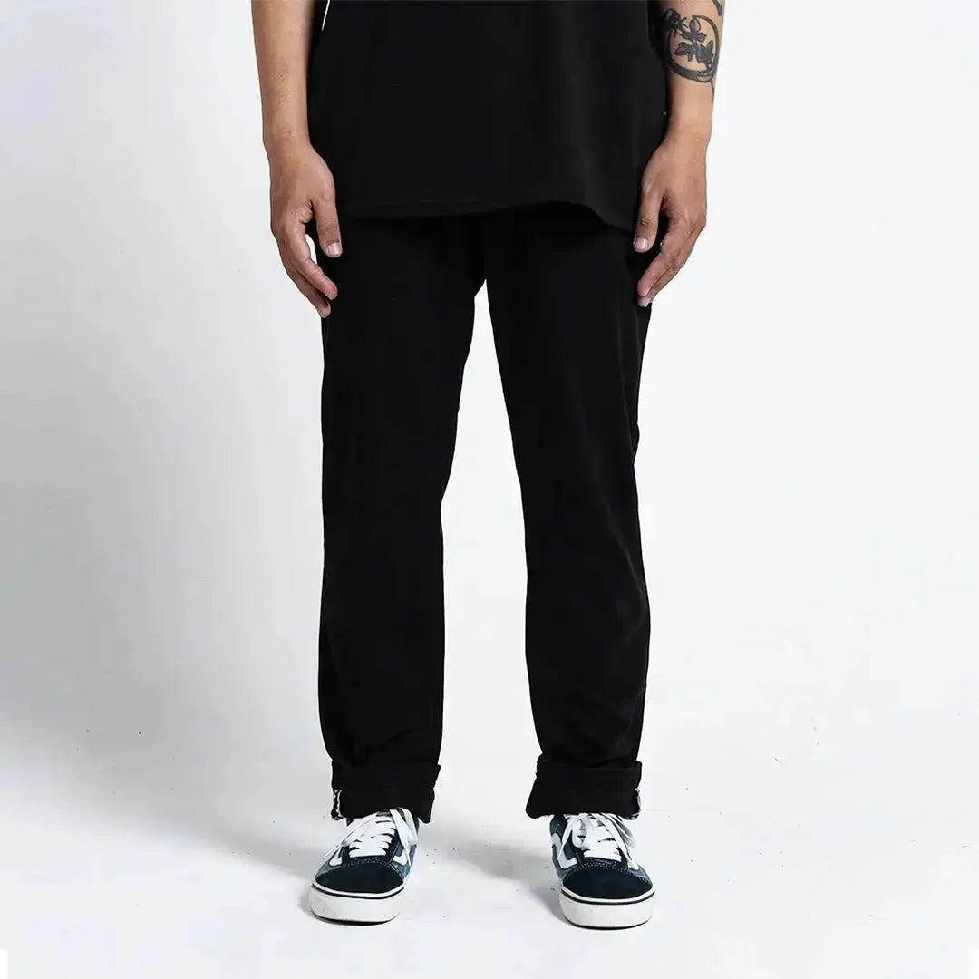 Black Chino Pants for Men — Charcoal Cotton Twill | Pride N Joy Co