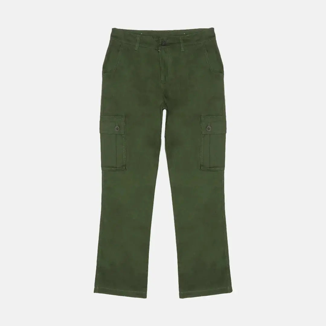 Pride N Joy Co - Green Cargo Basic Pants - Pride N Joy Co