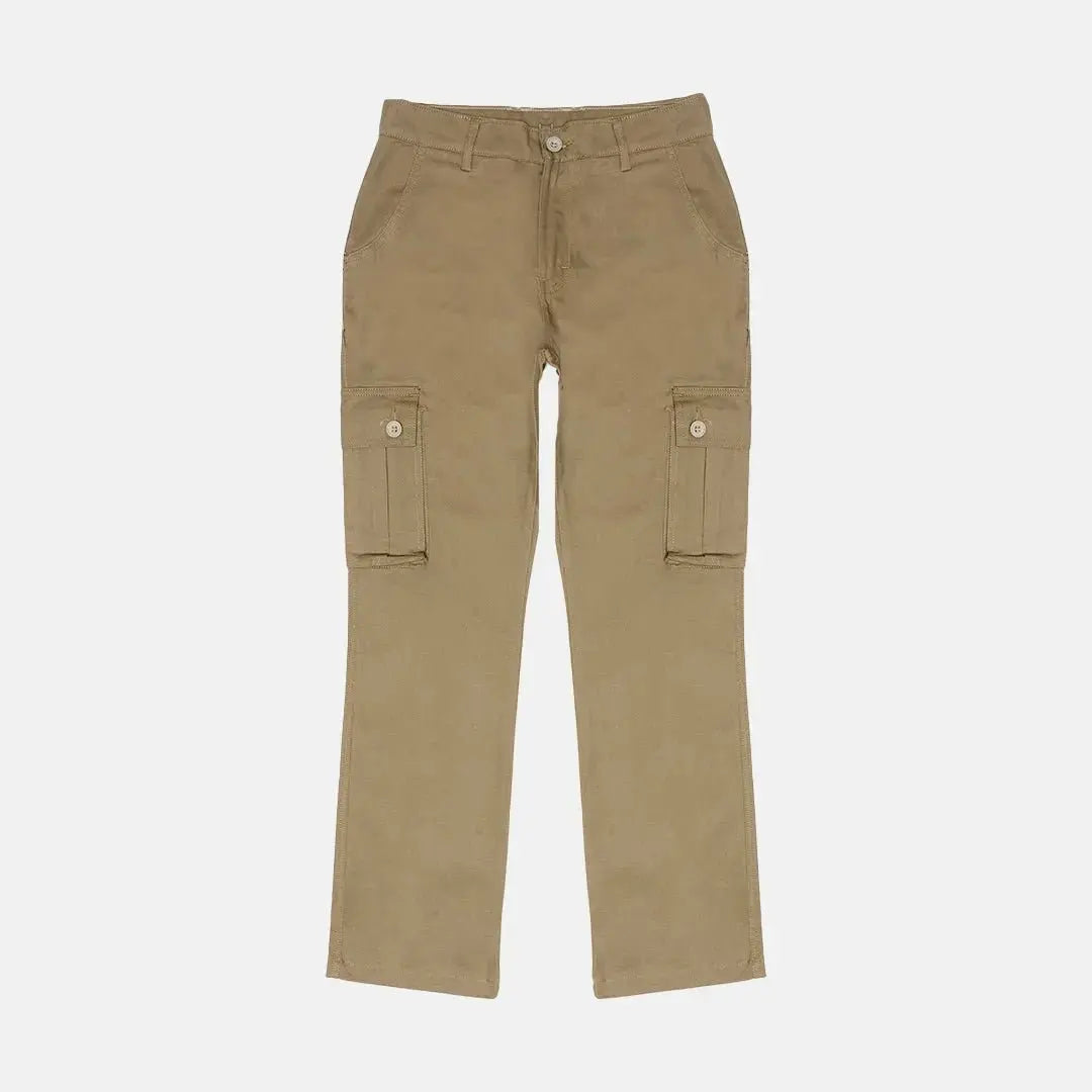 Pride N Joy Co - Khaki Cargo Basic Pants - Pride N Joy Co