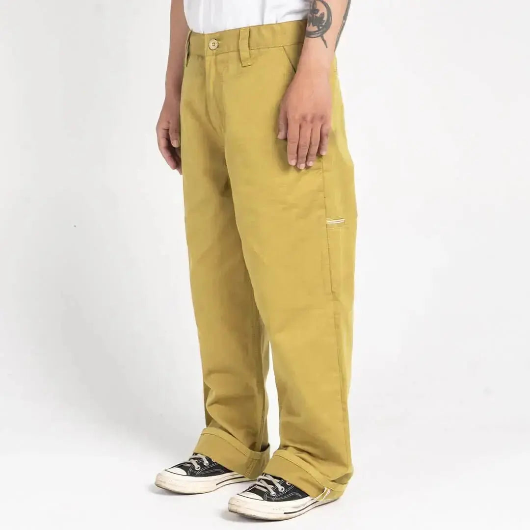 Pride N Joy Co - Selvedge Chino Pants Cream - Pride N Joy Co