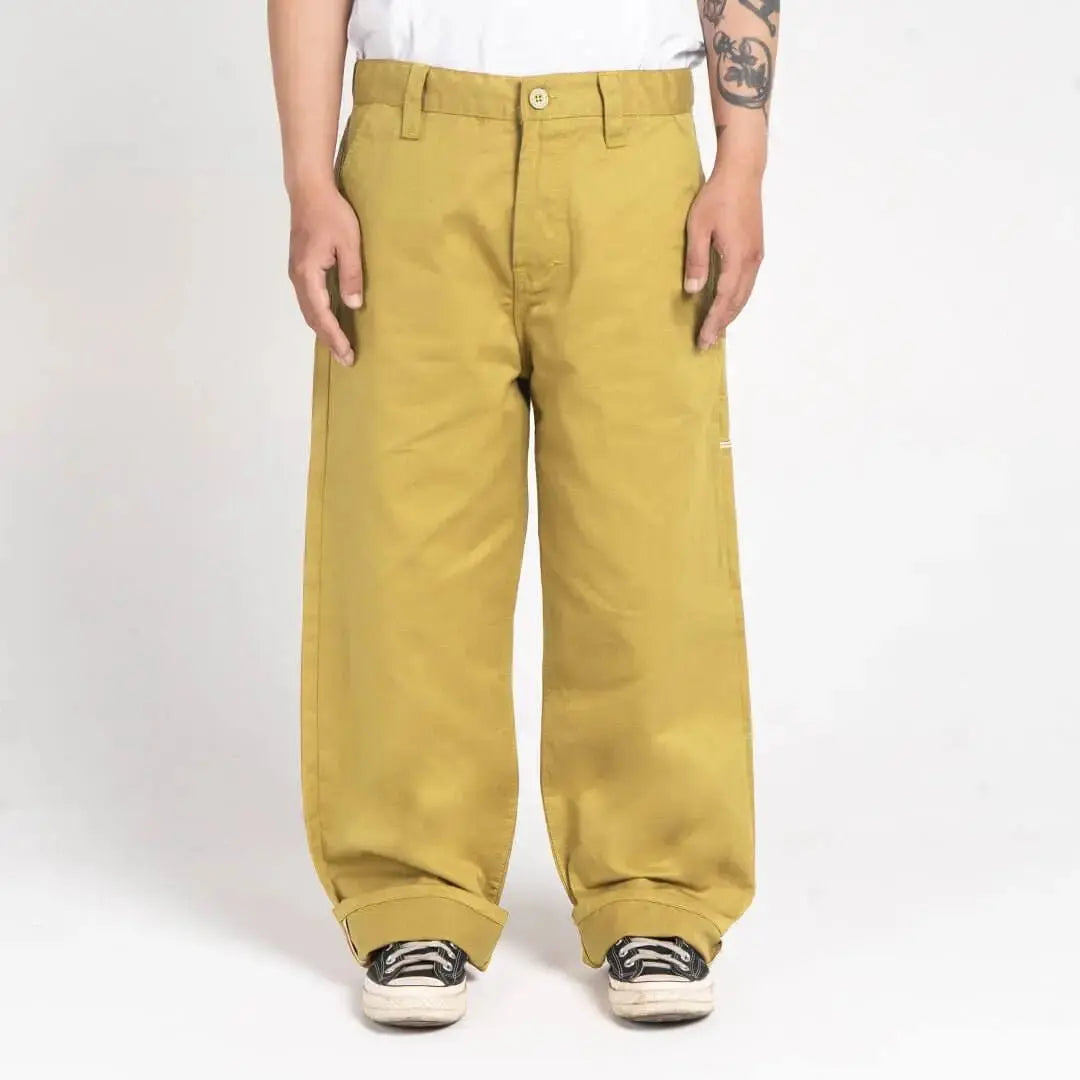 Pride N Joy Co - Selvedge Chino Pants Cream - Pride N Joy Co