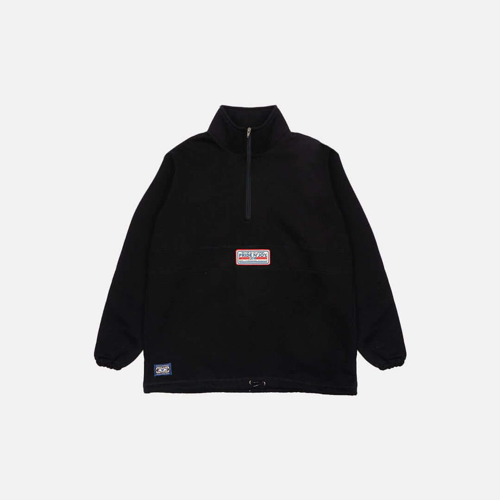 Pride N Joy Co - Sign Half Zip Sweatshirt Black - Pride N Joy Co