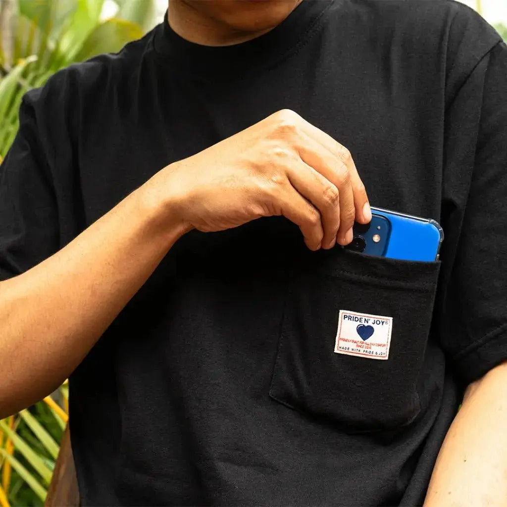 Pride N Joy Co - T-Shirt Pocket Tee Black - Pride N Joy Co