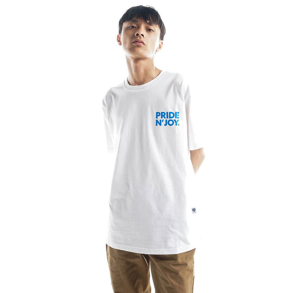 Pride N Joy Co - T-Shirt Tiger Skateboarding White - Pride N Joy Co